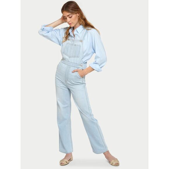 EVE Denim The Olympia Overall in Nolita Light Blue Size 30 - Picture 8 of 9